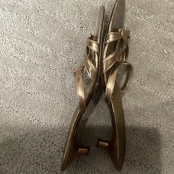 Nine West Metallic Gold Sandals - Picture 3 of 4